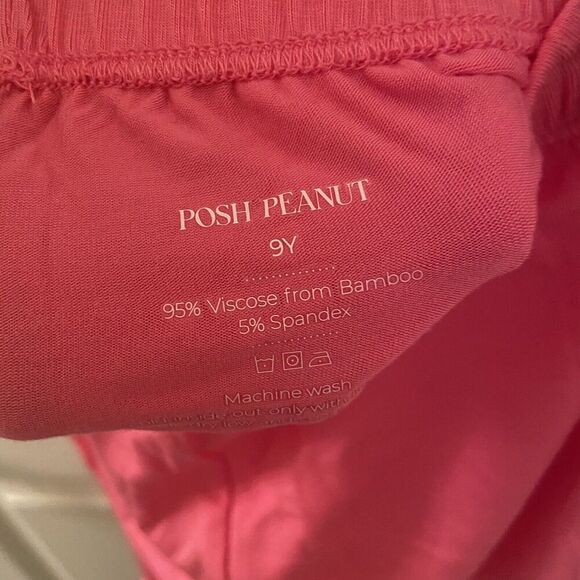 Posh Peanut Floral Annika Angel Sleeve Tee & Pink Varsity Shorts Set Size 9 NWT - Picture 9 of 12